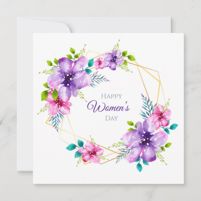 Cartes Pour Fêtes Annuelles Bonne Journée des Femmes (Devant)