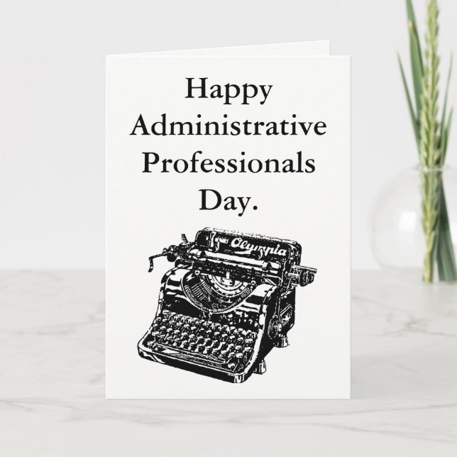 Cartes Pour Fêtes Annuelles Bonne Journée des Professionnels Administratifs. (Devant)