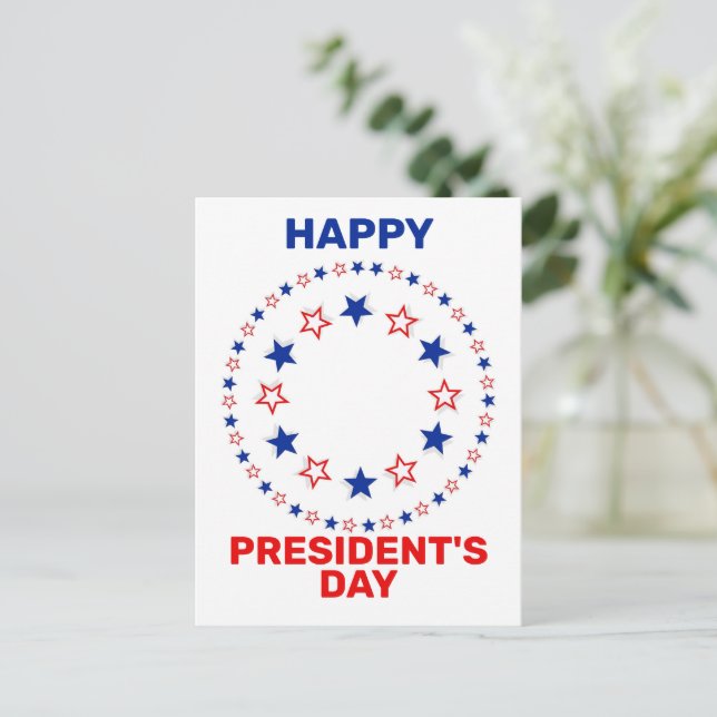 Cartes Pour Fêtes Annuelles Bonne journée du Président (Debout devant)