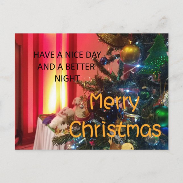 Cartes Pour Fêtes Annuelles Bonne journée Joyeux Noël & Bonne année (Devant)