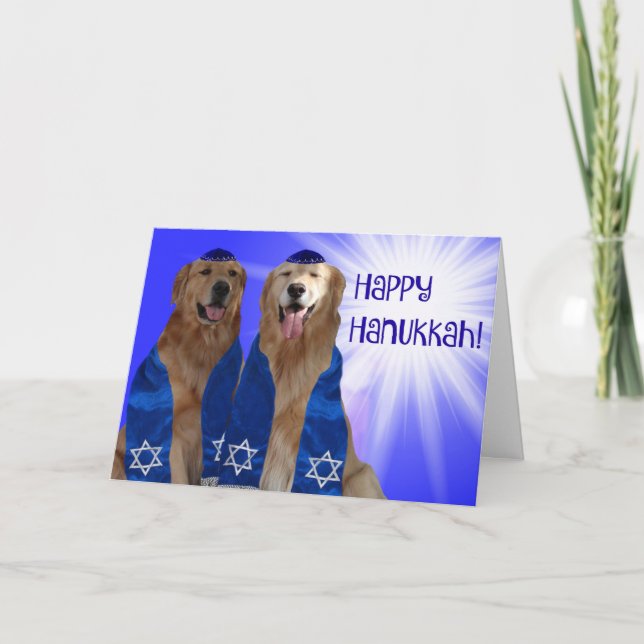 Cartes Pour Fêtes Annuelles Bonne lueur Hanoukka (Devant)
