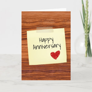 Cartes Pour Fêtes Annuelles Bonne note d'anniversaire sur le bois