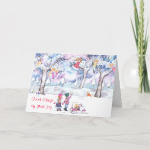 Cartes Pour Fêtes Annuelles Bonne nouvelle de la grande joie