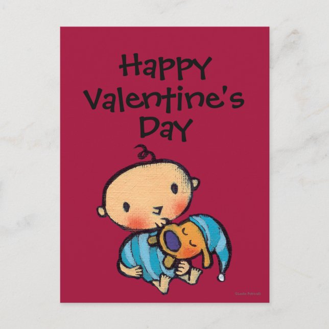 Cartes Pour Fêtes Annuelles Bonne nuit chiot adorable de baisers dans des (Devant)