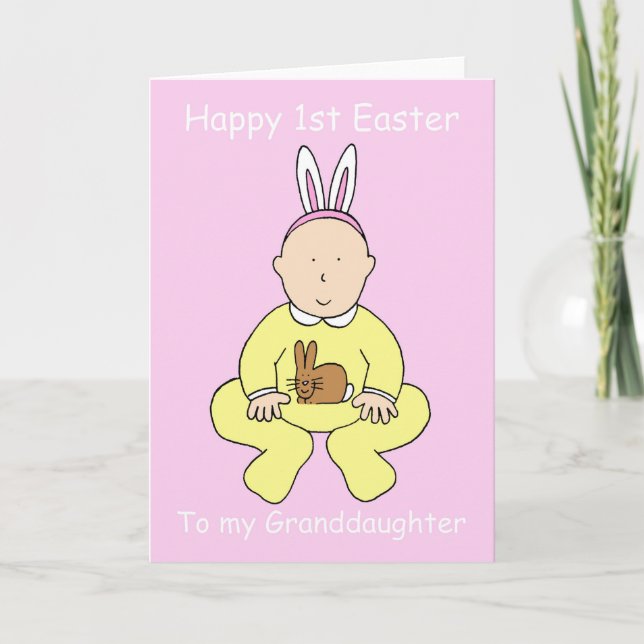 Cartes Pour Fêtes Annuelles Bonne Pâques à ma petite-fille. (Devant)