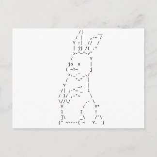 Cartes Pour Fêtes Annuelles Bonne Pâques ASCII Bunny Art