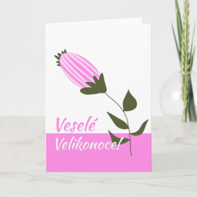 Cartes Pour Fêtes Annuelles Bonne Pâques en tchèque (Devant)