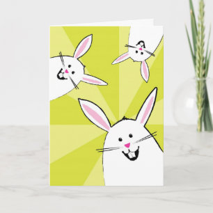Cartes Pour Fêtes Annuelles Bonne Pâques, Funny Bunny Greeting Card