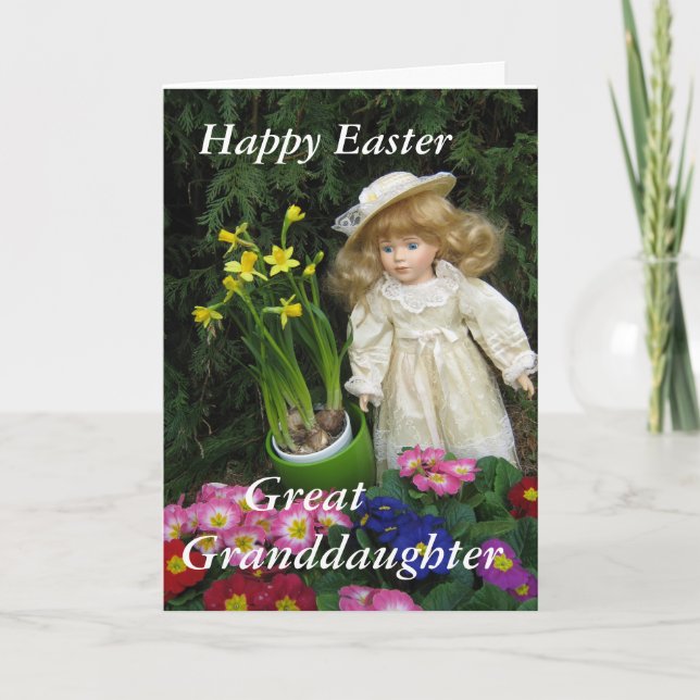 Cartes Pour Fêtes Annuelles Bonne Pâques grande grand-fille (Devant)