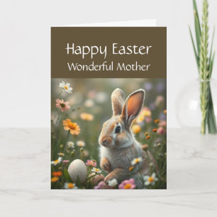 Cartes Pour Fêtes Annuelles Bonne Pâques mignonne lapin spécial petite-fille