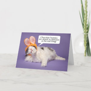 Cartes Pour Fêtes Annuelles Bonne Pâques pour n'importe qui mignon chat dans B