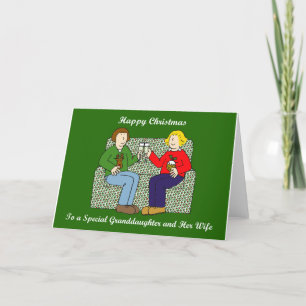Cartes Pour Fêtes Annuelles Bonne petite-fille de Noël et sa femme.