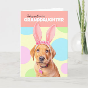 Cartes Pour Fêtes Annuelles Bonne Petite-fille de Pâques mignonne Labrador Chi