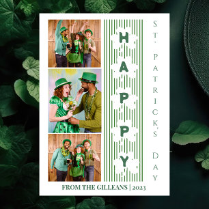 Cartes Pour Fêtes Annuelles Bonne photo de la famille Shamrock Jour de la Sain