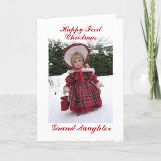 Cartes Pour Fêtes Annuelles Bonne première petite fille de Noël
