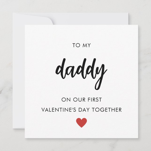 Cartes Pour Fêtes Annuelles Bonne première Saint Valentin comme papa (Devant)