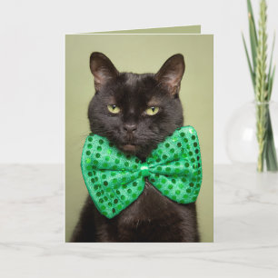 Cartes Pour Fêtes Annuelles Bonne Saint Patrick pour tous mignons Chat noir