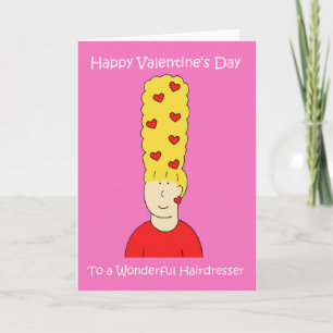 Cartes Pour Fêtes Annuelles Bonne Saint Valentin au coiffeur