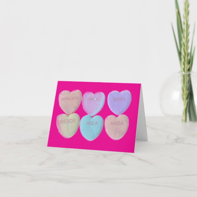 Cartes Pour Fêtes Annuelles Bonne Saint-Valentin (espagnol) (Devant)