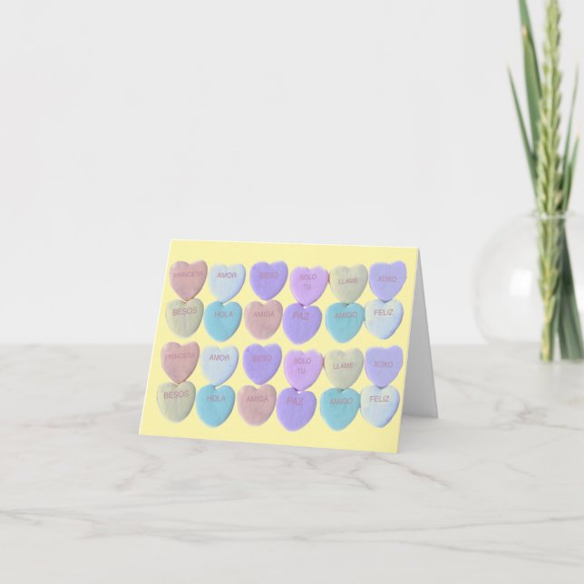 Cartes Pour Fêtes Annuelles Bonne Saint-Valentin (espagnol) (Devant)