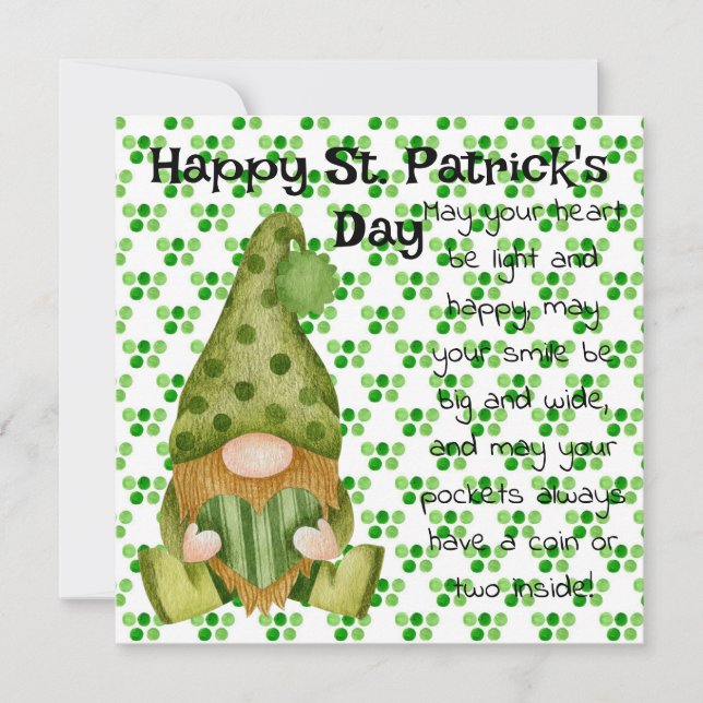 Cartes Pour Fêtes Annuelles Bonne St. Pat (Devant)