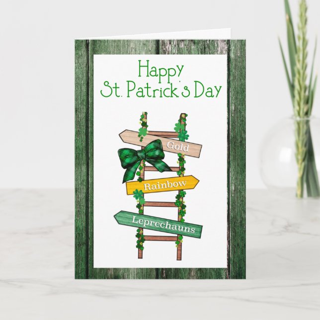 Cartes Pour Fêtes Annuelles Bonne St. Patrick's Day Green WoodPostcard (Devant)