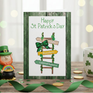 Cartes Pour Fêtes Annuelles Bonne St. Patrick's Day Green WoodPostcard