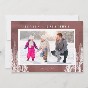Cartes Pour Fêtes Annuelles Bonnes Fêtes À feuillage persistant blanches