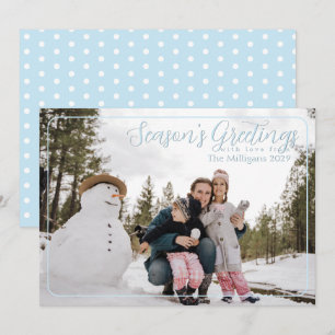 Cartes Pour Fêtes Annuelles Bonnes Fêtes Cadre bleu avec photo