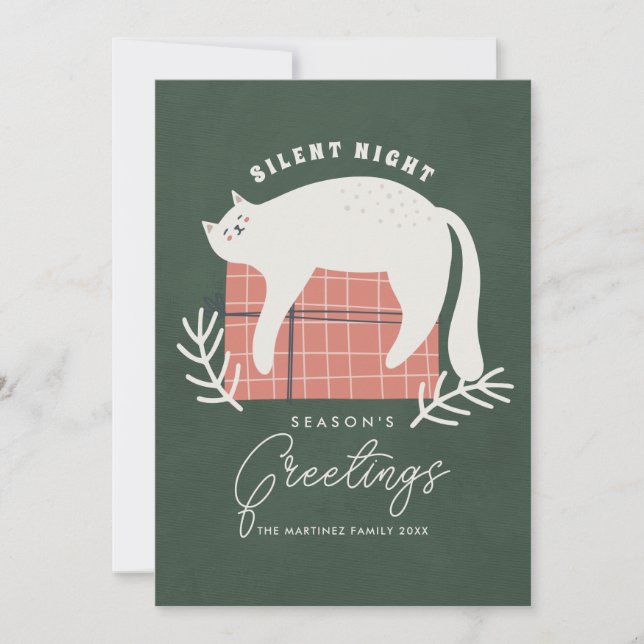 Cartes Pour Fêtes Annuelles Bonnes Fêtes de chats amusantes Salutation (Devant)