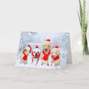 Cartes Pour Fêtes Annuelles Bonnes Fêtes de chiens mignons personnalisables