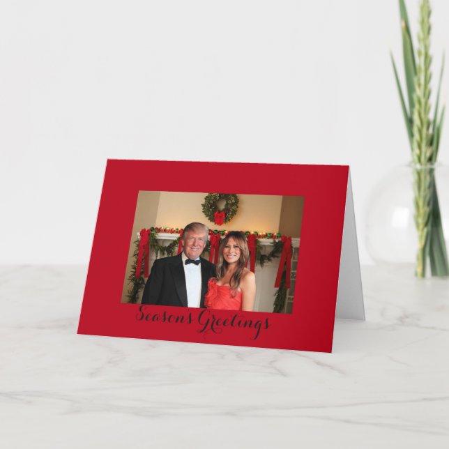 Cartes Pour Fêtes Annuelles Bonnes Fêtes de Donald et Melania (Devant)