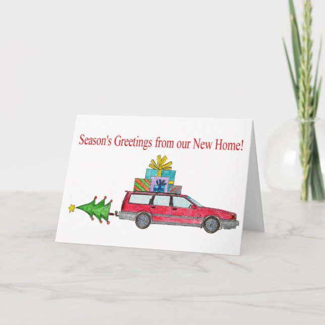 Cartes Pour Fêtes Annuelles Bonnes Fêtes de la nouvelle maison (Devant)