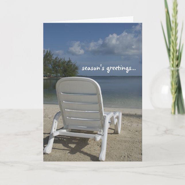 Cartes Pour Fêtes Annuelles Bonnes Fêtes de la plage (Devant)