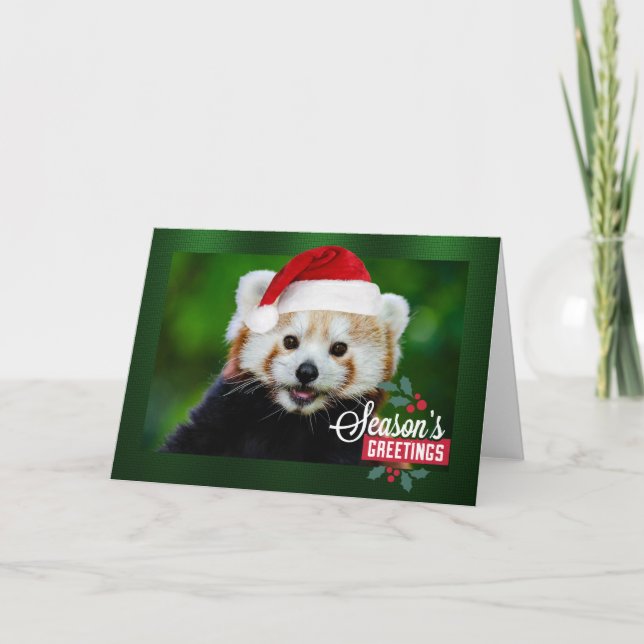 Cartes Pour Fêtes Annuelles Bonnes Fêtes de Red Panda (Devant)