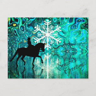 Cartes Pour Fêtes Annuelles Bonnes Fêtes Dressage Cheval Vacances d'hiver
