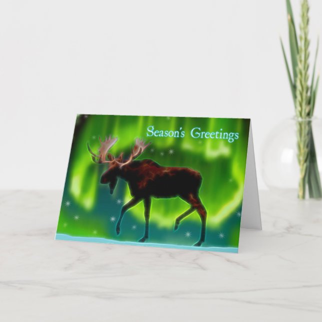 Cartes Pour Fêtes Annuelles Bonnes Fêtes - Éclairage du Nord Oie (Devant)