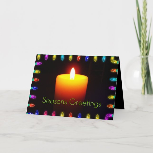 Cartes Pour Fêtes Annuelles Bonnes Fêtes flamme (Devant)