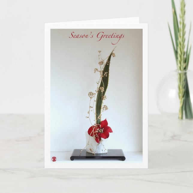 Cartes Pour Fêtes Annuelles Bonnes Fêtes Ikebana-063 (Devant)