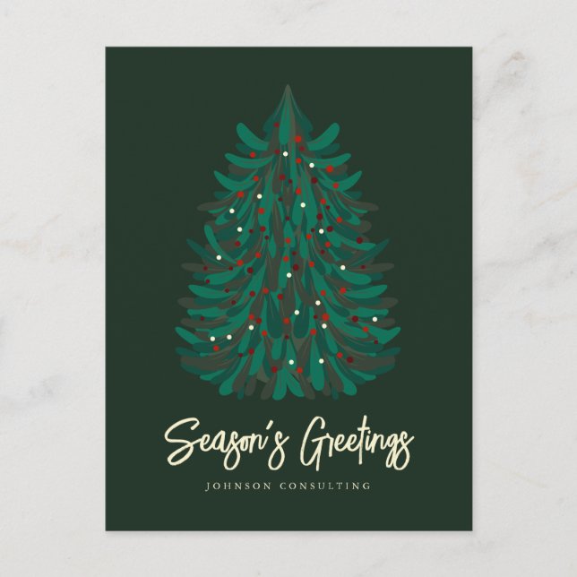 Cartes Pour Fêtes Annuelles Bonnes Fêtes Moderne Simple Arbre de Noël (Devant)