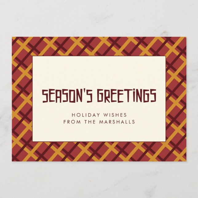 Cartes Pour Fêtes Annuelles Bonnes Fêtes motif du milieu du siècle (Devant)