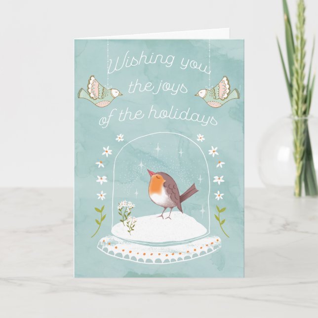 Cartes Pour Fêtes Annuelles Bonnes fêtes oiseaux joyeux de nouvelles années (Devant)