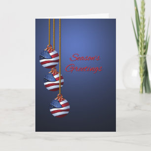 Cartes Pour Fêtes Annuelles Bonnes Fêtes patriotiques Noël Drapeau américain