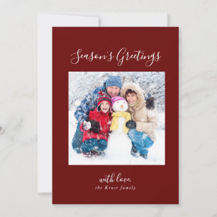 Cartes Pour Fêtes Annuelles Bonnes Fêtes photo de la famille blanche de neige 