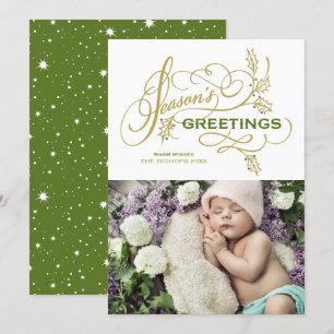 Cartes Pour Fêtes Annuelles Bonnes Fêtes photo florissantes élégantes