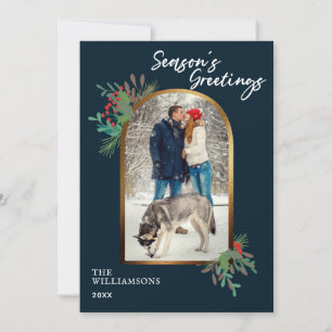 Cartes Pour Fêtes Annuelles Bonnes Fêtes photo personnalisées du film d'hiver