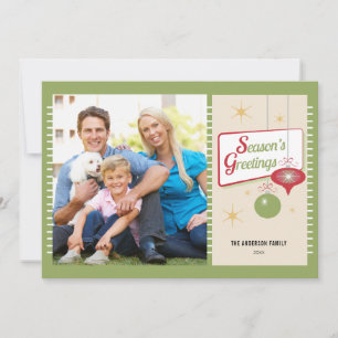 Cartes Pour Fêtes Annuelles Bonnes Fêtes Retro Photo Noël