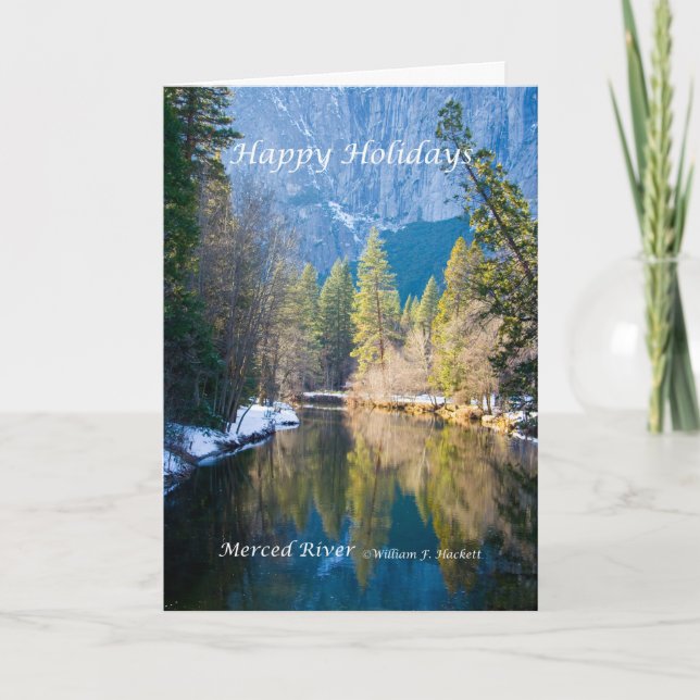 Cartes Pour Fêtes Annuelles Bonnes fêtes, rivière Yosemite la Californie de (Devant)