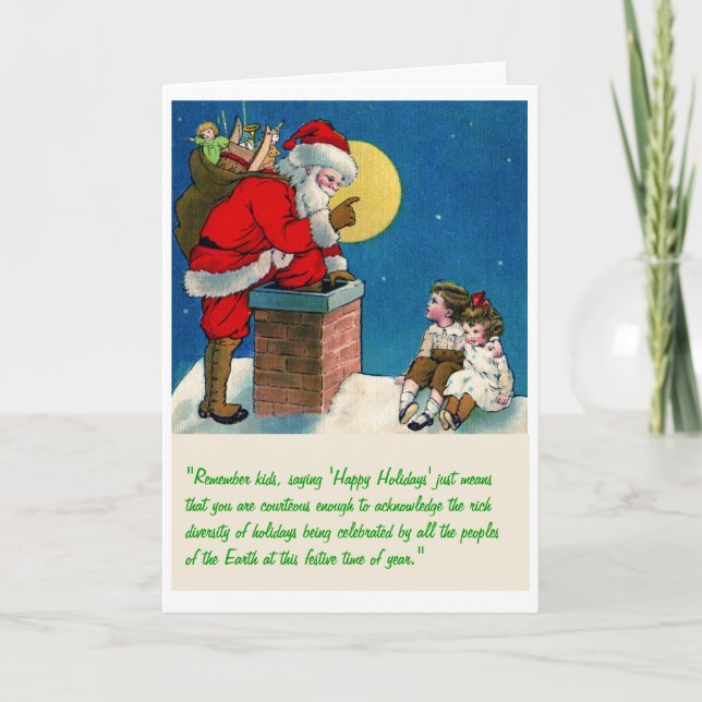 Cartes Pour Fêtes Annuelles "Bonnes fêtes" signifie… (Devant)