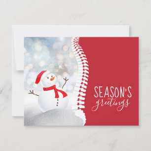 Cartes Pour Fêtes Annuelles Bonnes Fêtes Snowman Spine Chiropratique